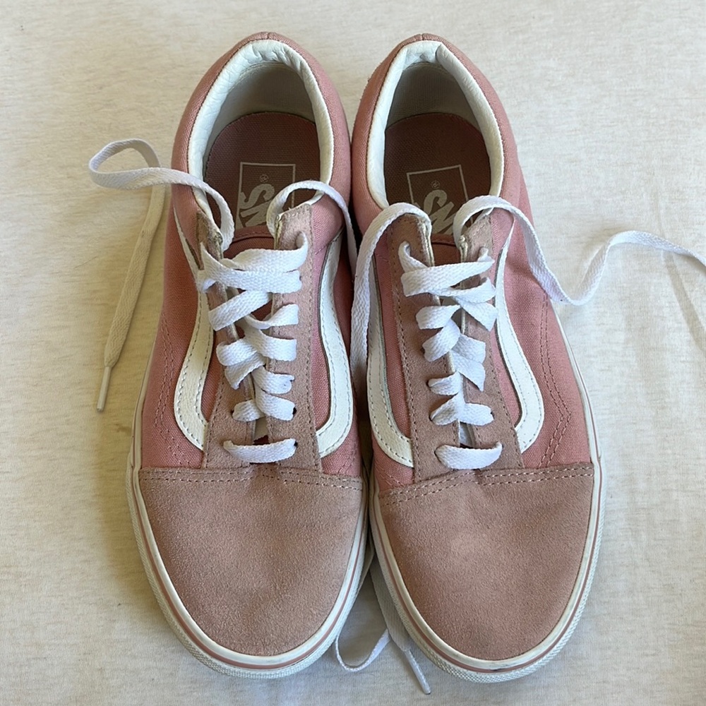 Pink Lace Up Vans